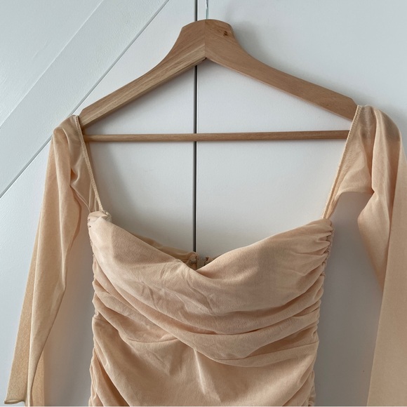 CAMILA COELHO | Lillian Midi Dress Pastel Peach (Nude) Size XS - Picture 4 of 7